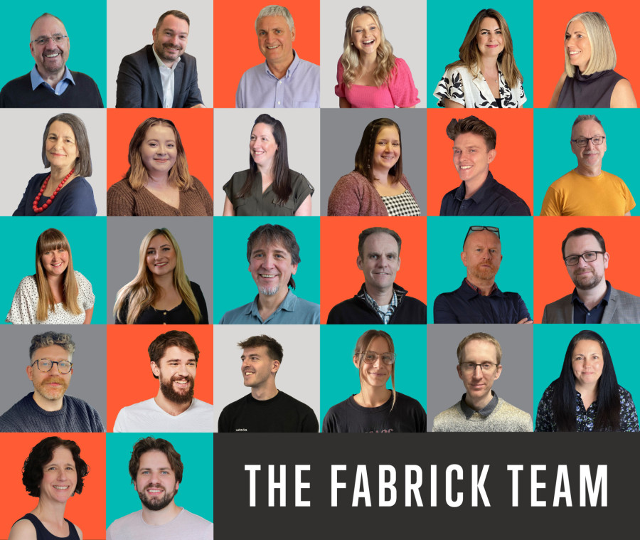 Thumbnail images of Fabrick's 25+ construction and marketing and PR specialists
