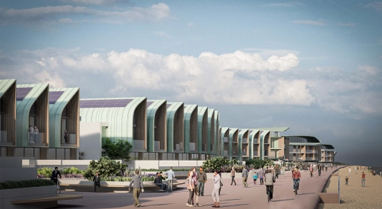 CGI images showing the proposed Princes Parade development in Hythe, Kent